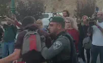 Left-wing activists protest Pres. candle-lighting in Hebron