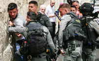 Watch: Arabs pelt police with rocks on Temple Mount