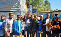Training shochtim in kosher slaughter of chickens in Ethiopia