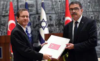 After four years: New Turkish Ambassador to Israel takes office