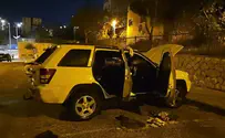 Arab suspect sets fire to vehicle in Jewish neighborhood