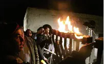 Lighting Chanukah Candles at Joseph's Tomb