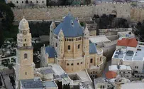 Jewish students visit defaced Dormition Abbey in solidarity