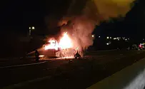 Watch: Bus burns on Highway 6