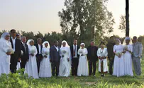 11 Bnei Menashe couples marry soon after making Aliyah