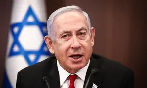 Netanyahu's gesture to protesters in New York