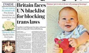 British newspapers call for return of infant held by Hamas