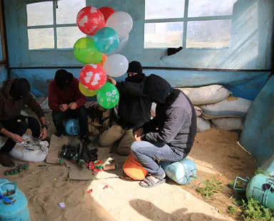 Terrorist incendiary balloons cause fires in Gaza envelope