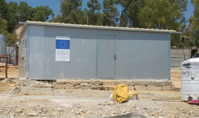 EU-sponsored Palestinian caravan, near Carmel town
