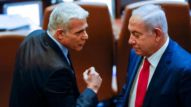Yair Lapid and Benjamin Netanyahu