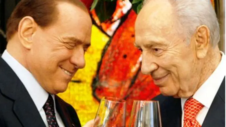 Italian PM Berlusconi, Israeli Pres. Shimon P