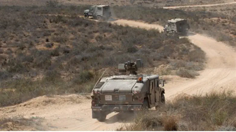 IDF patrol along Gaza border