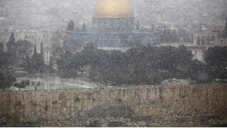 Snow on Temple Mount