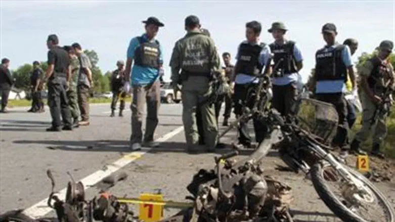 Motorcyle bomb aftermath (illustrative) 
