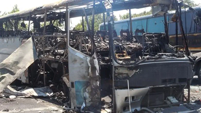 A bus that was damaged in the Burgas terror a