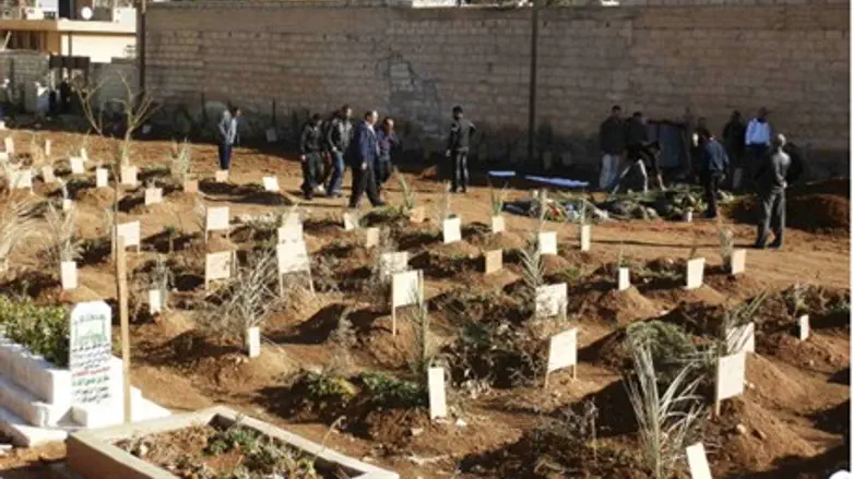 Cemetery for victims of Assad's forces.
