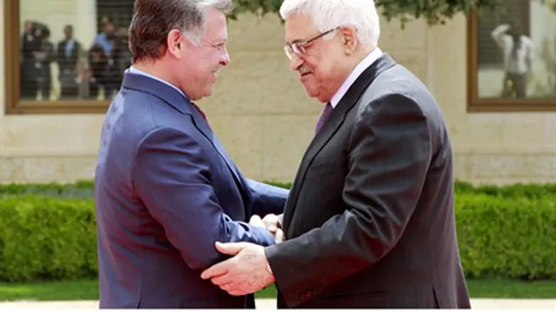 Jordan king Abdullah and PA chairman Abbas