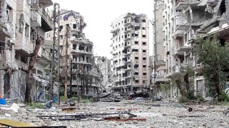 Destruction in Homs