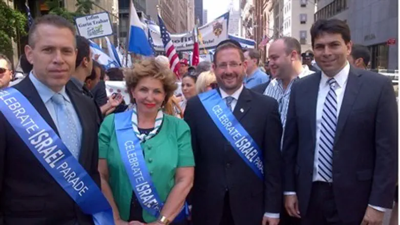 Israeli MKs at Israel Day Parade in New York