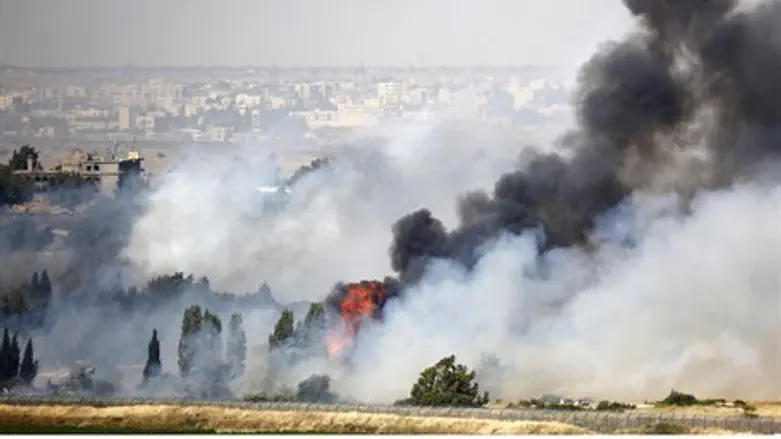 Smoke rises from Israel-Syria border