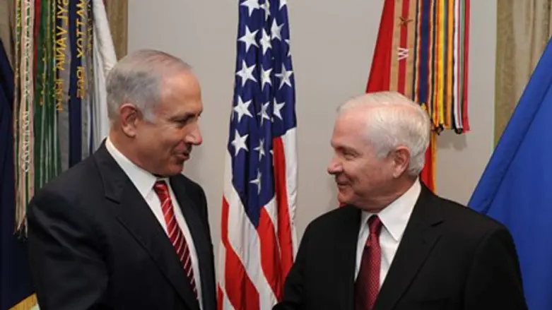 Robert Gates and Binyamin Netanyahu