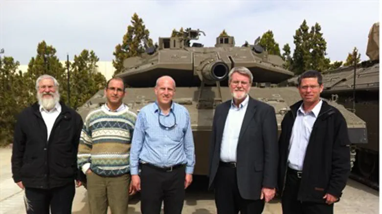 IDF and JCT offcials tour the Merkava project