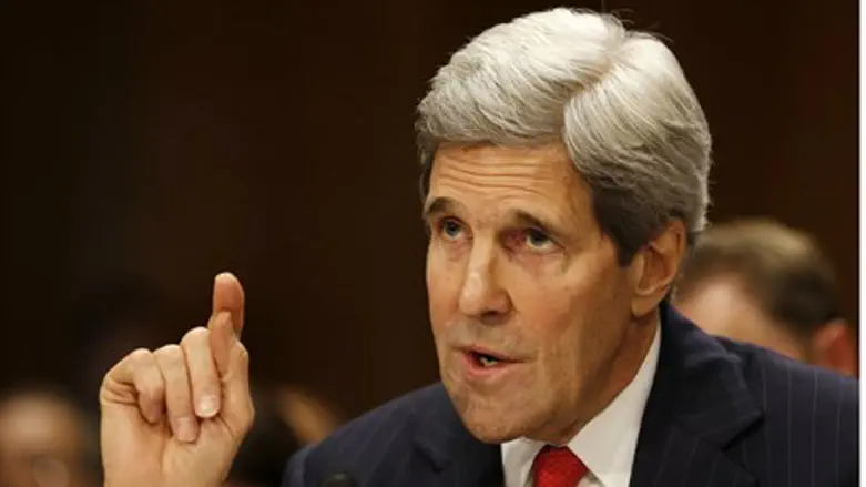 John Kerry at the Senate pointing fingers