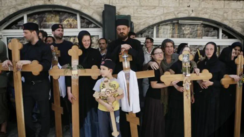Christians celebrating Good Friday in Israel 