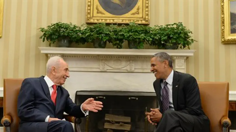 Peres and Obama at athe White House