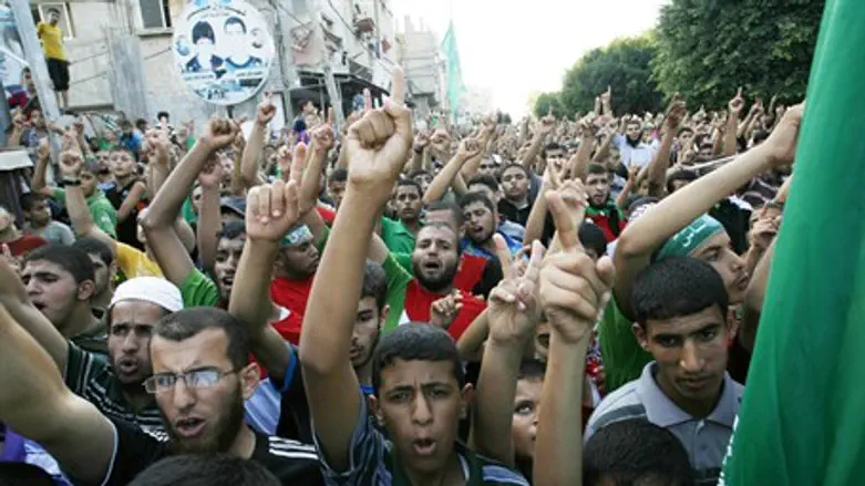 Hamas rally in Gaza (file)