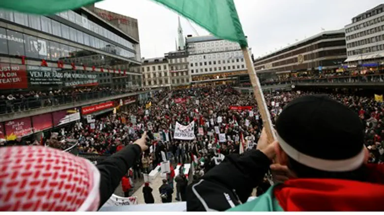 Anti-Israel protest in Stockhold, Sweden