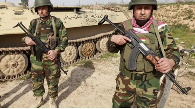 Kurdish peshmerga fighters in Iraq (file)