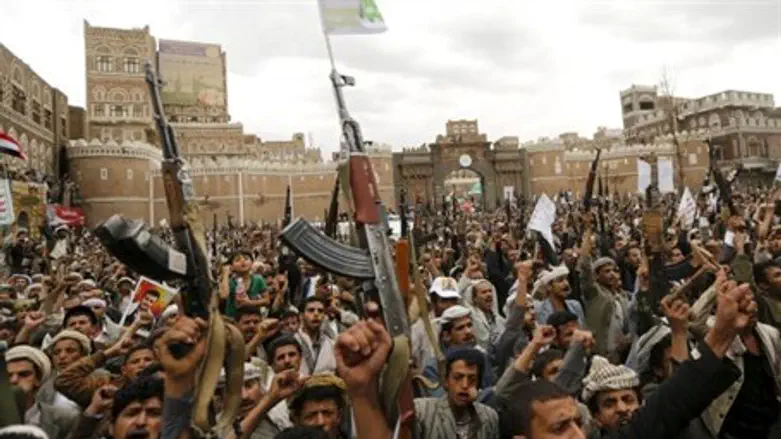 Houthi forces in Yemen (file)