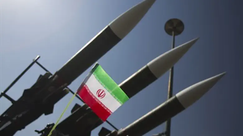 Missiles at a Revolutionary Guards parade in Tehran (file)