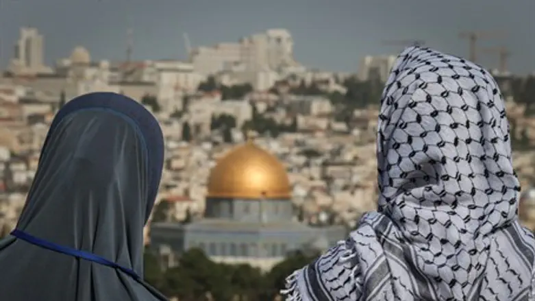 Arabs view Temple Mount (illustration)