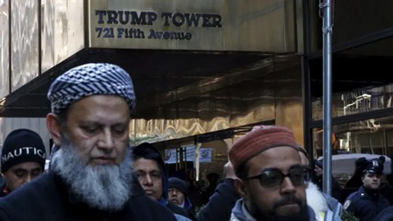 American Muslims protest against Donald Trump in NYC