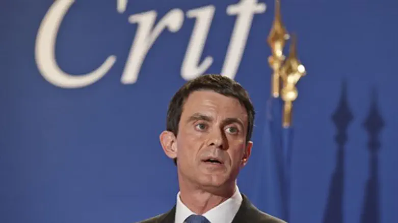French PM Manuel Valls speaks at the annual CRIF dinner