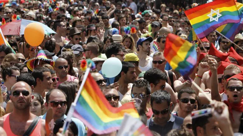 Gay pride parade, Tel Aviv (file). Civil marriage rejected by  Knesset on Wednesday.