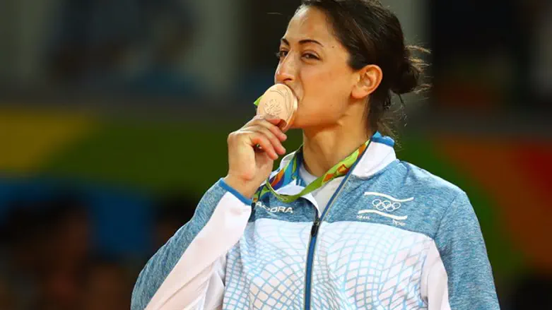 Yarden Gerbi with her medal in Rio