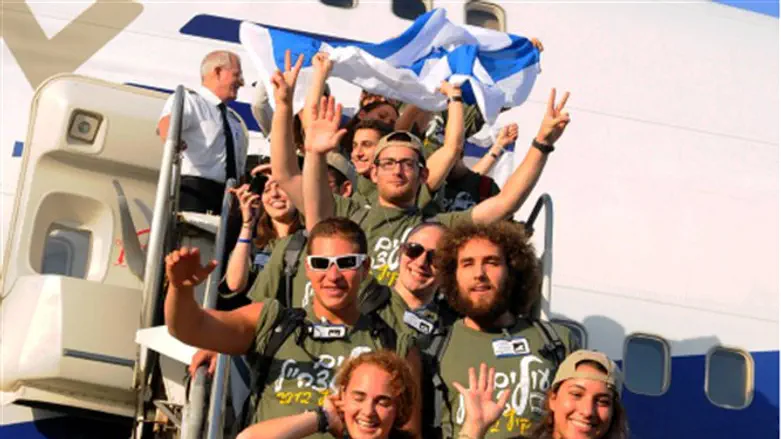 New immigrants arriving in Israel