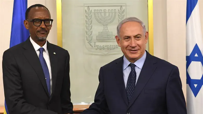 Prime Minister Binyamin Netanyahu meets with President of Rwanda Paul Kagame
