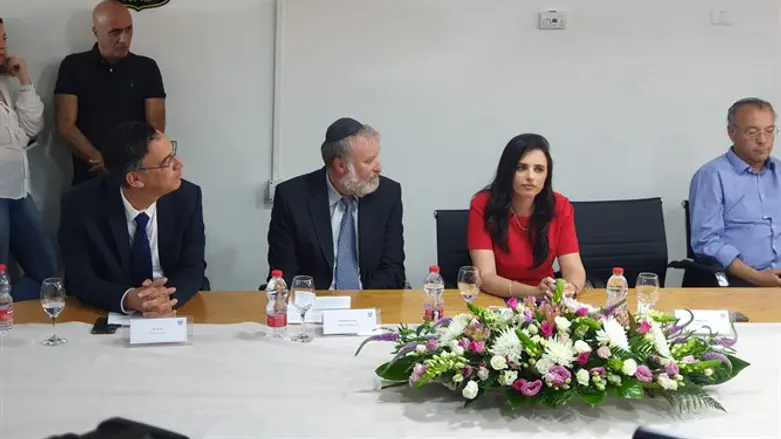 Ayelet Shaked at farewell ceremony in Justice Ministry