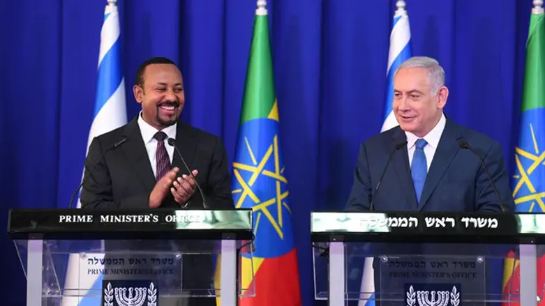 Netanyahu and Ethiopian Prime Minister Abiy Ahmed