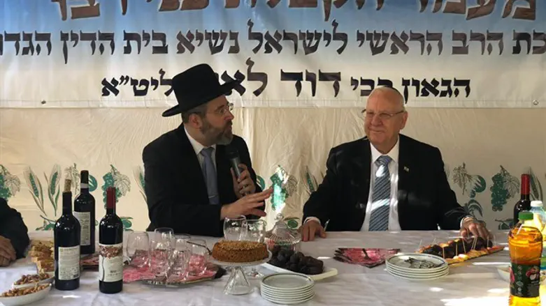 Rabbi Lau and President Rivlin