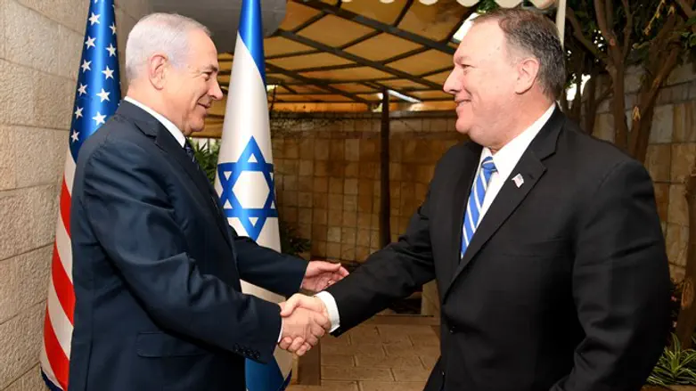 Mike Pompeo and Binyamin Netanyahu