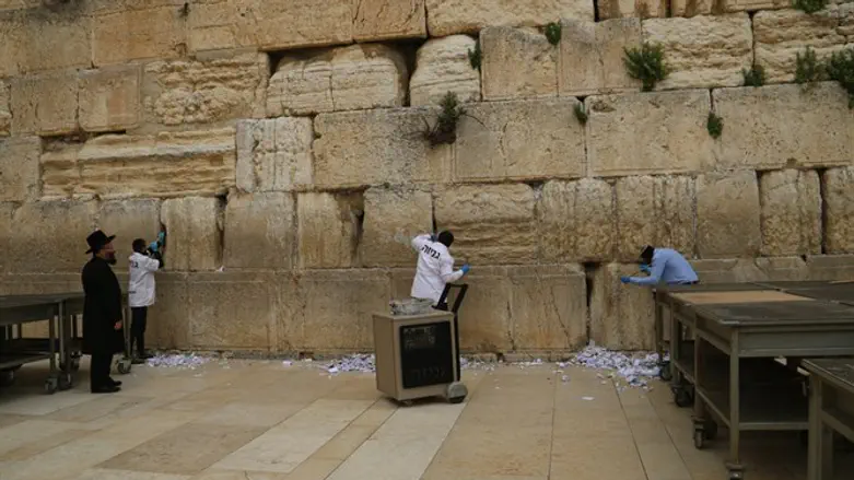 Cleaning the Western Wall