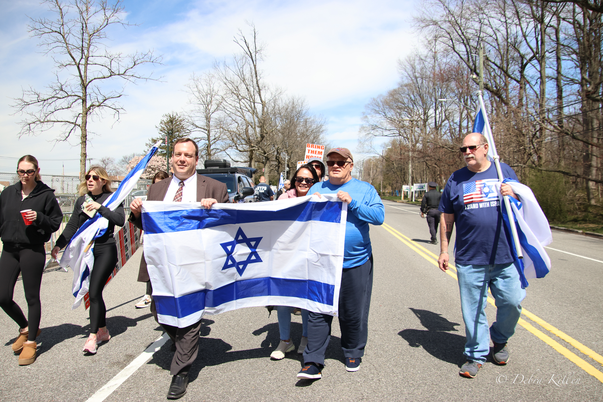 The rally outside Wagner High School