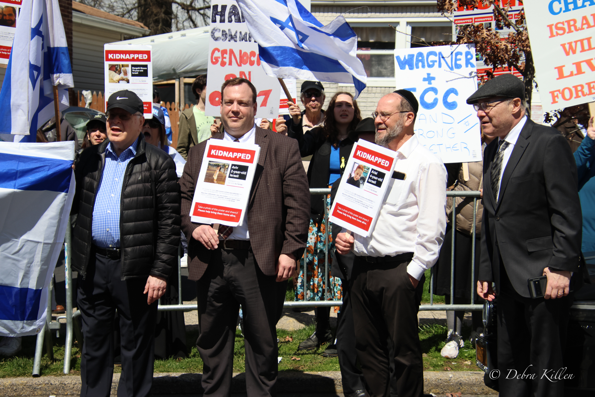 The rally outside Wagner High School
