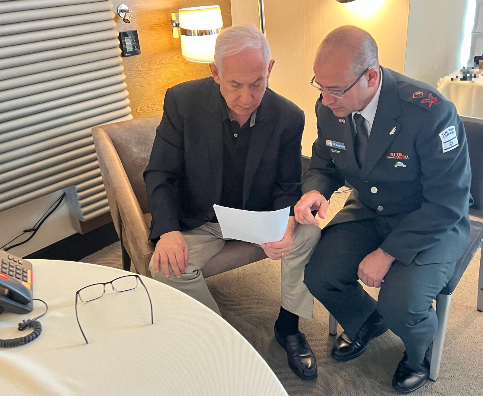 Netanyahu Consulting with Military Secretary