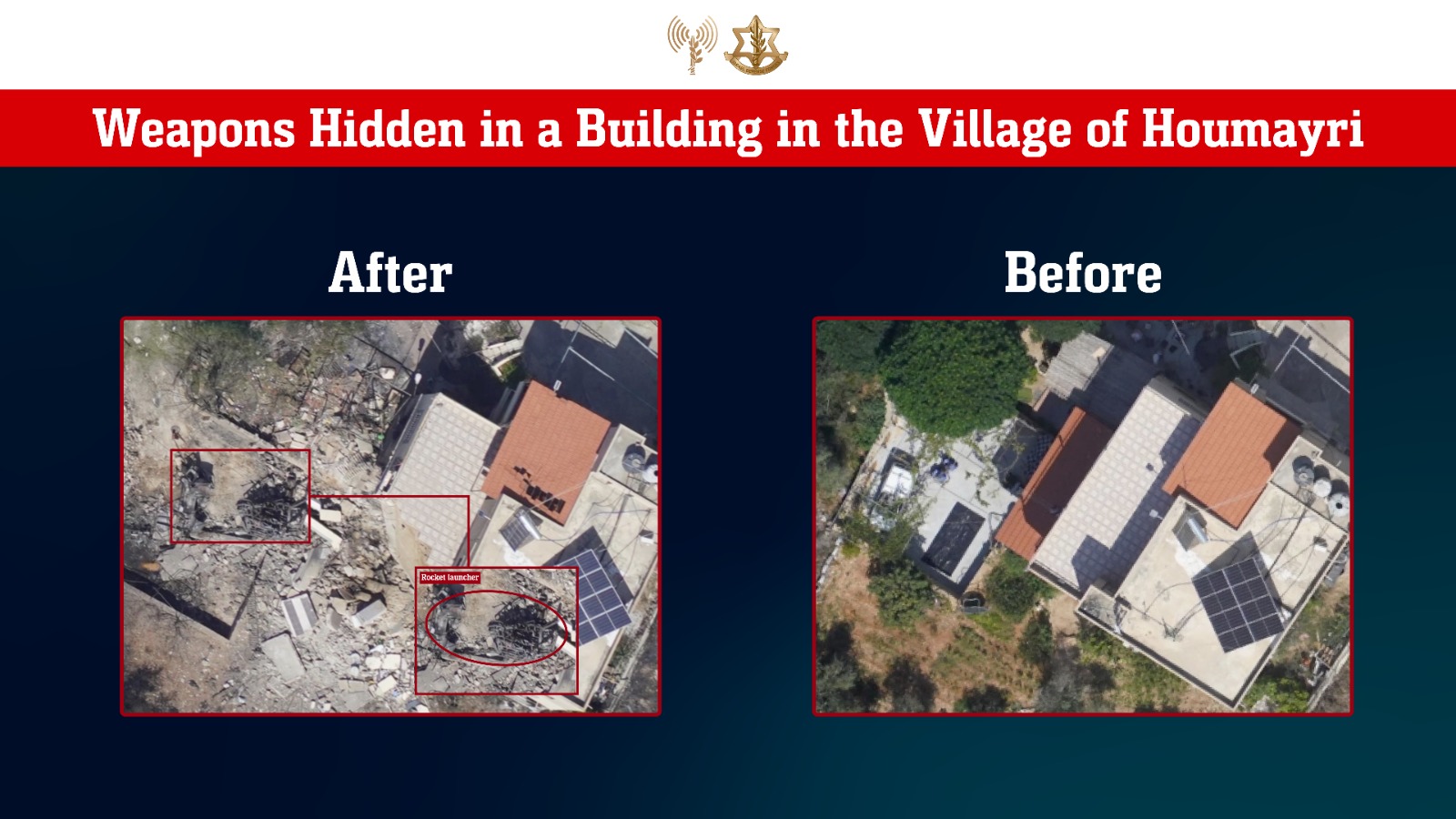 Weapons hidden in building in Houmayri